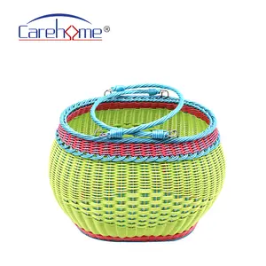 High Quality Cheap Wicker Plastic Rattan Natural Storage Durable Hand Woven Handle Basket