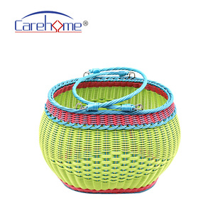 Chất Lượng Cao Giá Rẻ Wicker Nhựa Mây Tự Nhiên Lưu Trữ Bền Tay Dệt Xử Lý Giỏ - Product Image 3