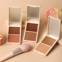 Palette de blush et de contour 2-en-1 OEM, crème et poudre, imperméable, longue tenue, haute pigmentation, sculpteur de joues, blush à marque privée