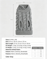 Ökologische Tiermuster-Pullover aus 100% Baumwolle für Katzen und Hunde, Modische Frühlings- und Winter-Haustier-Hoodies