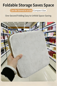 Geliştirilmiş Plastik Çerçeveli Katlanabilir Kumaş Saklama Kutusu, 3/4/9 Bölmeli Kumaş Sepetler ve Çantalar, İç Çamaşırı ve Çoraplar için Dolap Düzenleyici - Product Image 3