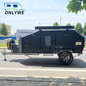 Remolque <span class=keywords><strong>de</strong></span> Campamento Todoterreno ONLYWE 4x4 Mini, <span class=keywords><strong>Caravana</strong></span> Híbrida Ligera <span class=keywords><strong>de</strong></span> 750 kg con Tienda <span class=keywords><strong>de</strong></span> Campaña en el Techo - Product Image 2