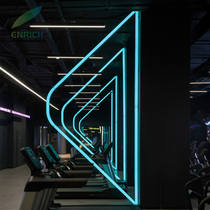 Tùy chỉnh thực hiện RGB màu thay đổi phòng tập thể dục chiếu sáng tuyến tính <span class=keywords><strong>LED</strong></span> hồ sơ ánh sáng với nhôm hồ sơ - Product Image 4