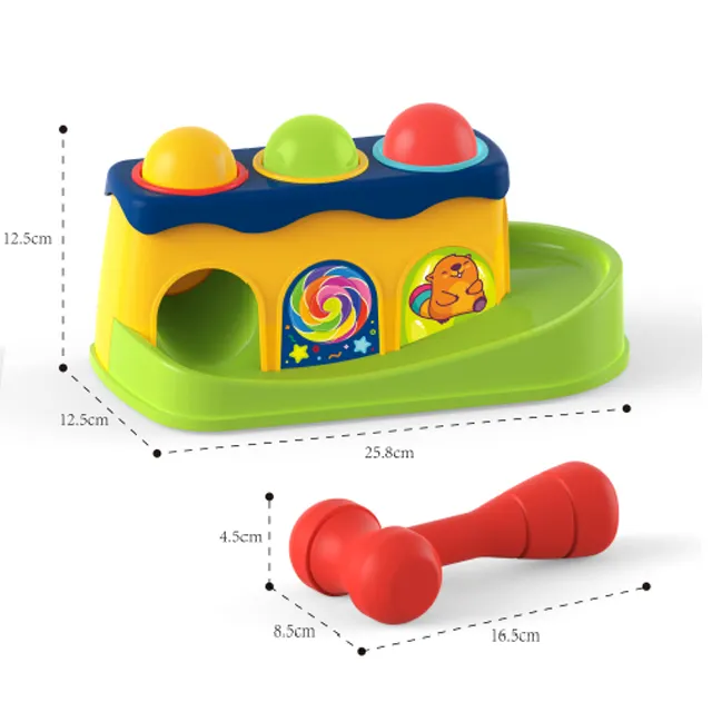 Hamer En Ball Drop Speelgoed Pond Een Balspel Speelgoed Voor Baby Kinderen Steel Educatief Speelgoed Voor Peuter