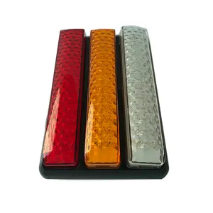 Three color truck rear tail stop marker lamp plastic 24 leds 12v led trailer light