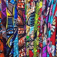 Kain Cetak Lilin Afrika Nigeria Ghana 100% Katun Desain Khusus 2026 untuk Dijual Kain Batik Geometris Motif Bunga Tradisional