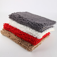 Tapis de bain en chenille tuftée, absorbant l'eau, antidérapant, taille personnalisée, pour hôtel, maison, bureau, usage commercial, fourni par l'usine