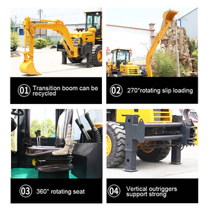 Chargeuse sur pneus 4x4 <span class=keywords><strong>avec</strong></span> godet de 1 m³, 76 kW, certifiée CE ISO, <span class=keywords><strong>avec</strong></span> système hydraulique Eaton Parker pour la construction et l'agriculture - Product Image 5