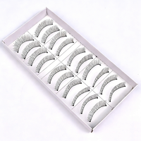 Vente en gros de faux cils faits à la main, 10 paires, cils naturels longs, épais et volumineux, noirs, 216/217