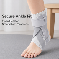 Attelle de cheville à talon ouvert, respirante, à compression réglable, pour le soutien quotidien et l'entraînement sportif