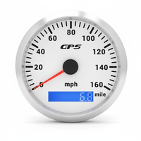 Speedometer & Tachometer Mini Motor Plastik Hitam PBRabbit 12V Baru dengan Pengukur Jarak Tempuh Garansi 1 Tahun