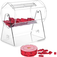 Tambour de tombola rotatif en acrylique transparent personnalisé en gros 2 clés pour tirage au sort fête événement boîte de tirage de loterie en acrylique