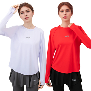 Collants d'entraînement à jupe avec manches à trou pour le pouce et short intégré idéal pour une utilisation en été - Product Image 2