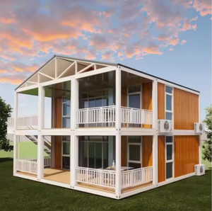 Maison conteneur pliable de luxe à deux étages de 20 pieds avec kiosque et toilettes intégrées - Product Image 1