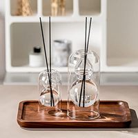 Vente en gros de grandes bouteilles en verre diffuseur givré de 200ml vides avec bâton d'étanchéité en liège et boîte-Commande minimum 100 pièces