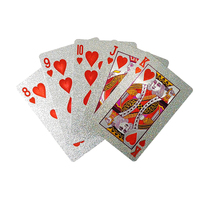 Vente en gros d'usine, papier gris de haute qualité enduit, bords argentés, service d'impression de jeu de cartes personnalisé avec logo, cartes à jouer de qualité supérieure