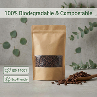 Kraft Paper Instant Coffee Sachets Packaging Custom Printed Coffee Sachet Packaging