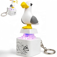 Rechargeable Mine Bird Sounding Keycap Cute Seagull Keychain Decompression Toy Sea Gull Sound Pendant Stress Relief Decor