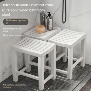Tabouret <span class=keywords><strong>de</strong></span> <span class=keywords><strong>salle</strong></span> <span class=keywords><strong>de</strong></span> <span class=keywords><strong>bain</strong></span> pliable en bois massif <span class=keywords><strong>de</strong></span> luxe pour personnes âgées, antidérapant, anticorrosion, <span class=keywords><strong>petit</strong></span> <span class=keywords><strong>banc</strong></span> bas avec support pour le lavage des pieds - Product Image 2