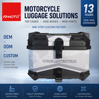 F2-MOTO 45L PP Boîte arrière de moto avec autocollant de remplacement pour rangement de bagages