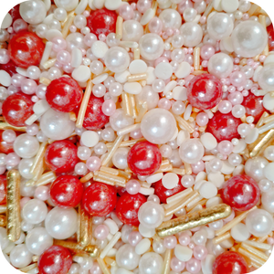 100g di granelli d'<span class=keywords><strong>oro</strong></span> commestibili con granelli bianchi mescolati spruzza perline per decorare torte commestibili - Product Image 2