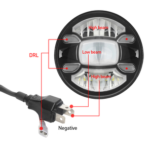Nouveau phare de 7 pouces phares de voiture LED Angel Eyes feux de croisement DRL <span class=keywords><strong>4x4</strong></span> phares de camions - Product Image 2