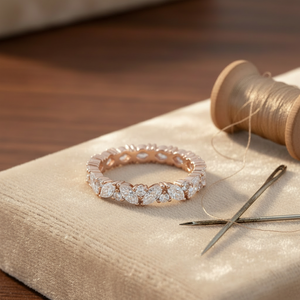 Bague Personnalisée Tendance en Plaqué Or, Oxyde de Zirconium, en <span class=keywords><strong>Argent</strong></span> Sterling 925, Promesse, Diamant, Fiançailles, Mariage, Éternité - Product Image 2