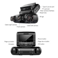 Lecteur DVD universel Auto-électronique 1080P HD Din 3 lentilles 4 canaux Dashcam Double Din lecteur DVD suivi GPS