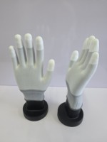 Gants de sécurité en polyester enduits de PU blanc pour la manipulation d'électronique et l'industrie légère