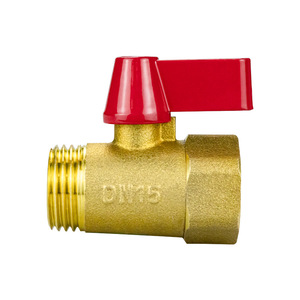 Robinet à bille miniature Tangke en laiton droit avec poignée rouge, épaissi, pour usage domestique, interrupteur d'eau, filetage interne/extérieur, manuel - Product Image 5