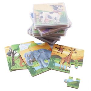 Puzzle en bois personnalisé de haute qualité pour enfants, puzzle de dessin animé pour enfants, ensemble <span class=keywords><strong>4</strong></span> en 1 avec boîte, WonderTree, épaisseur 3 mm, pour les enfants de 2 à 7 ans - Product Image 1