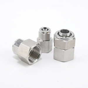 Raccord rapide Zoni en acier inoxydable 304 PCF8-G02, connecteur pneumatique droit à filetage interne pour tube - Product Image 1