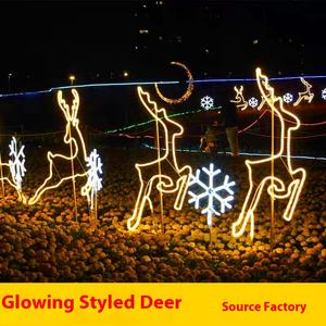 Esterno impermeabile LED di ferro cervo modello di simulazione Festival di natale illuminazione luce decorativa per paesaggio Sika cervo Sika - Product Image 4
