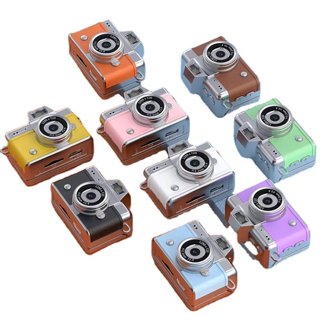 LK027 Mini Keychain Camera FHD Mini Retro Digital Camera Compact Portable Vintage Compact Micro Camera Pocket Camcorder