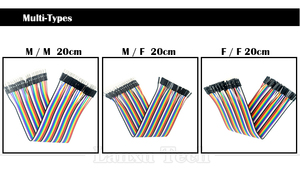 Kabel Jumper Ribbon Pelangi Dupont GPIO 10cm 20cm 30cm 40 Pin Male to Male Female to Female untuk Raspberry Pi - Product Image 5