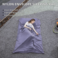 Doublure de sac de couchage en nylon de type enveloppe WQ, rembourrée en coton, 3 saisons, grande taille, portable, pour hôtel, drap de couchage léger pour adulte