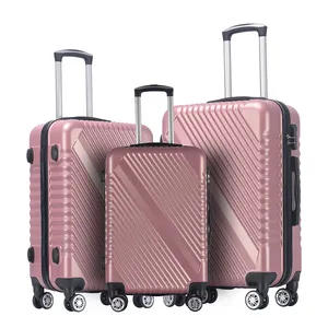 Factory Price Customize Travel Trolley Case Bag ABS Hardshell Lightweight Carry On Zipper Suitcase Luggage Se