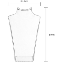 Présentoir de bijoux moderne en acrylique transparent pour colliers, avec rangement et logo personnalisé (présentoir uniquement)