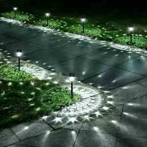 Lámpara Solar de Jardín Popular con LED Blanco Cálido, Resistente al Agua IP44, 8-10 Horas de Iluminación para Decoración de Patios y Parques al Aire Libre - Product Image 1