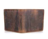 Harga Pabrik Kompetitif Dompet Kulit Vintage Crazy Horse Anti-maling Panjang Pendek Lapisan Poliester Perlindungan RFID Khusus