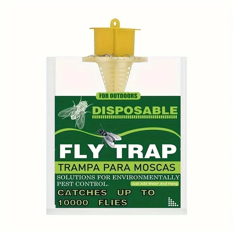 Disposable Bag Fly Trap, Catches Flies in Agricultural Areas with Non-Toxic Fast-Acting Fly Attractant