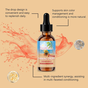 Gouttes bronzantes à <span class=keywords><strong>boire</strong></span> 60 ml pour le visage et le corps, améliorent le teint, éclat naturel, booster de mélanine, supplément buvable, saveur pastèque - Product Image 6