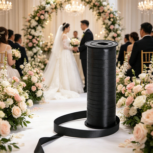 Party Love Cinta 12 Pcs Bag Elegant & Durable Decoration for Celebrations Black 91M Party Balloon Ribbon - Product Image 5