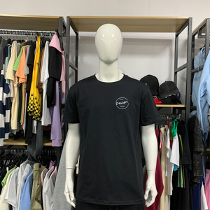 Camisetas de algodón 100% de alta calidad para hombre, serigrafía personalizada, manga corta, ecológica, suave, transpirable, ajuste Regular, informal, negro - Product Image 5