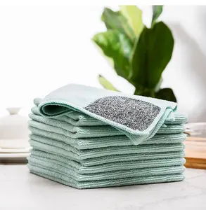 Microfiber Cleaning Cloth for Glass 3-in-1 Kitchen Towel Water Absorption Dishcloth Lint Free Cloth