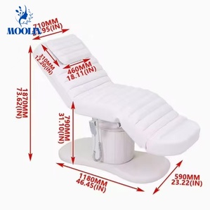 Fauteuil de beauté professionnel Moolin en cuir PU marron, 3 moteurs réglables, pour salon de <span class=keywords><strong>spa</strong></span>, hôtel et salle de sport - Product Image 5