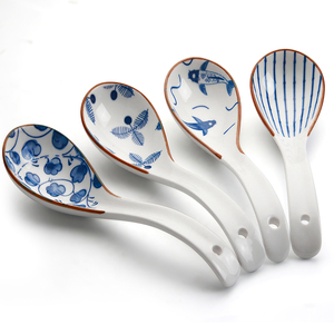 Wholesale Chinese Ceramic Serving <strong>Spoons</strong>,Porcelain Udon Pho Soup <strong>Spoons</strong>,Asian Japanese <strong>Ramen</strong> <strong>Spoon</strong> - Product Image 1