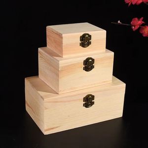 Wooden Storage Boxes Set 3Pcs Lockable Flip Top Jewelry Organizer Desktop <b>Box</b> Handmade Wood Material China Origin - Product Image 1