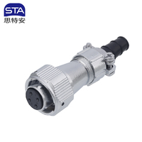 Conector Circular Industrial WY16 IP67 Impermeable con Bloqueo Rápido para Montaje en Panel, Enchufe de Aviación, Cable de Alimentación, 2 3 4 5 6 7 8 9 10 Pines