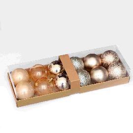 New Christmas Decoration 8cm/12pcs Christmas Ball Gift <b>Bag</b> Plastic Ball Christmas <b>Tree</b> Pendant - Product Image 2